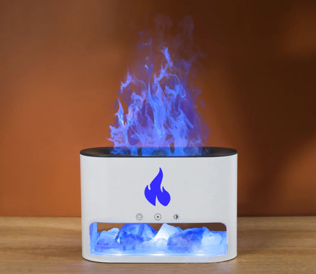 Lexzonq 3D Flame Aroma Diffuser – Ultrasonic Cool Mist Humidifier with LED Fire Effect, Essential Oil Scent Diffuser &amp; Air Purifier for Home &amp; Office